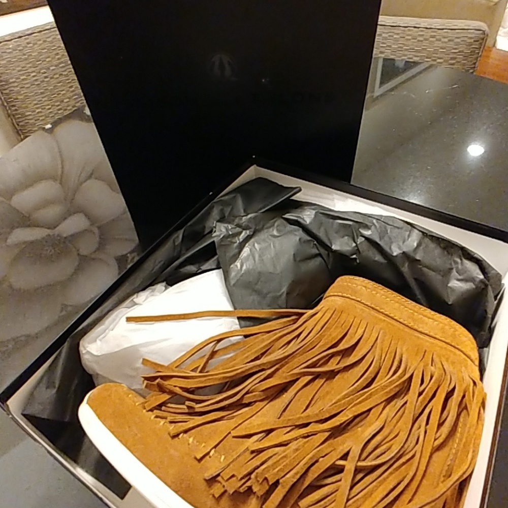 Maison des Talons fringe suede boot - Picture 4 of 5